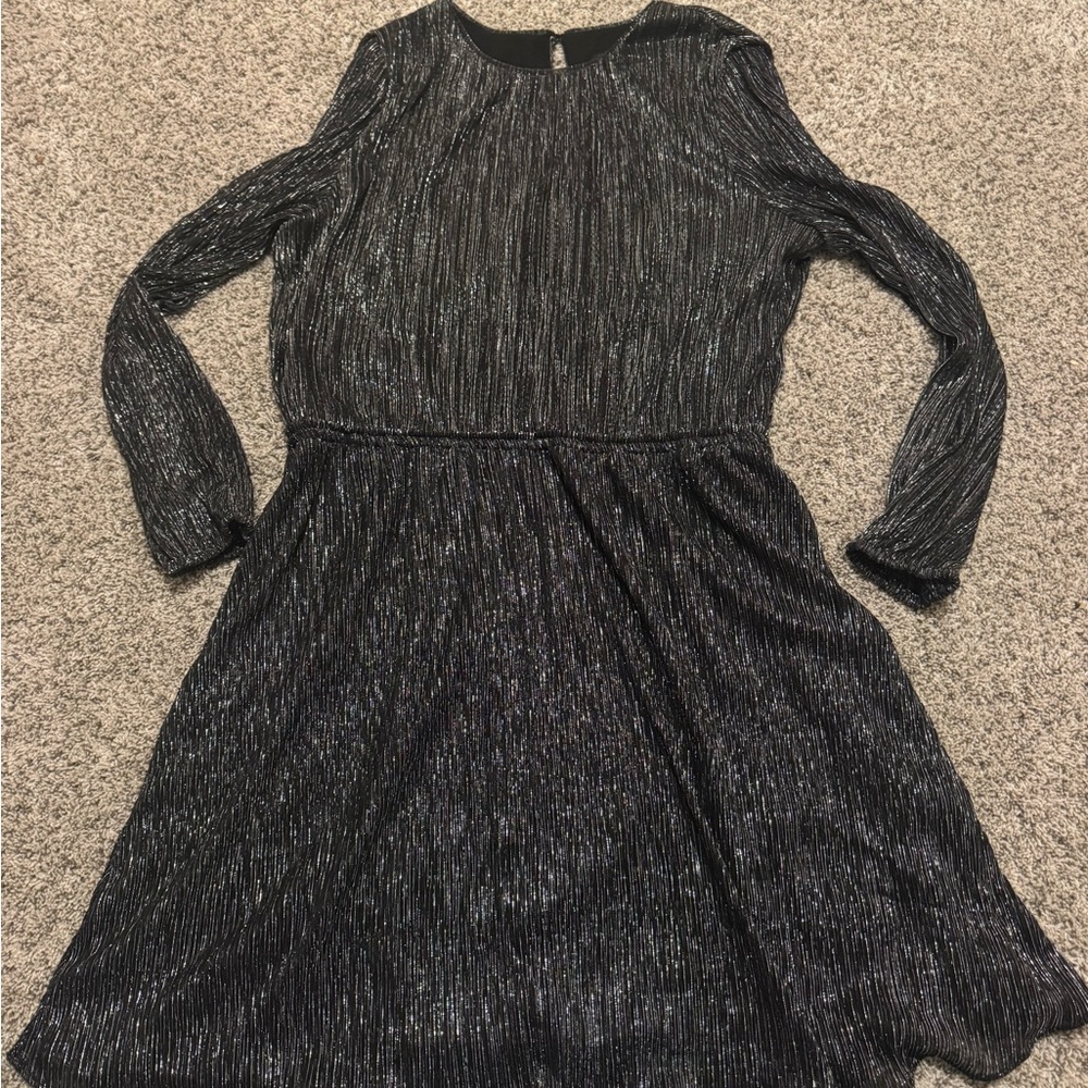 White House Black Market Shimmering Black Dress